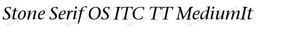 Stone Serif OS ITC TT MediumIta字体转换